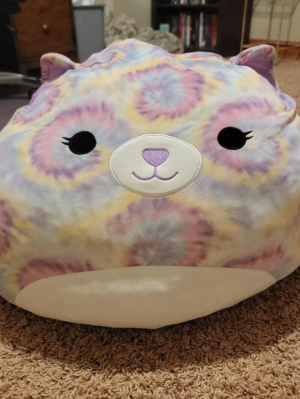 Squishmallow Jonessa the Bear 20" Multi-coloured Tie-dye Bear Plush! Bean Bag
